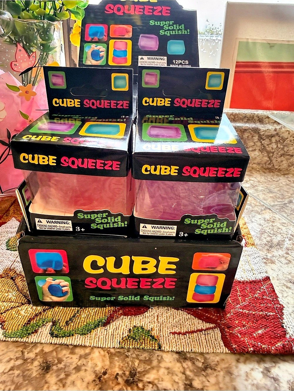 Cube Squeeze Super Solid Squish Toy Set